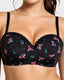 Lace Trim Molded Cup Underwire Bra with Removable Straps