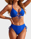 Tie-Front Push-Up Halter Bikini Set
