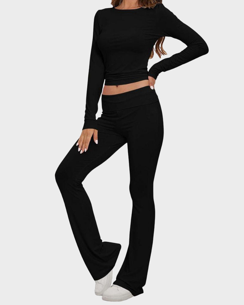 Long Sleeve Cotton Jersey Lounge Set