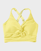 Textured Knot-Front High-Waisted Bikini Set