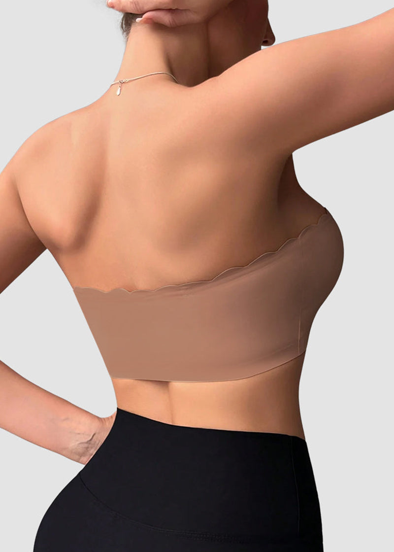 Strapless Front Closure Leopard Print Bra