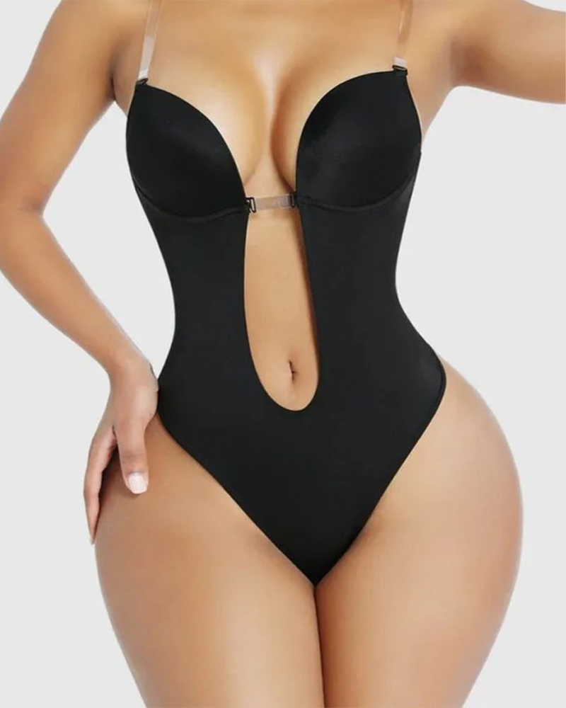 Strapless U Plunge Thong Bodysuit Main image
