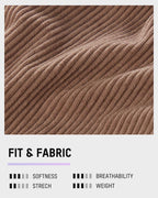 2-in-1 High Waisted Corduroy A-Line Skirt