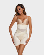 High Waist Cross Compression Mid-Thigh Shaping Shorts（2pcs ）