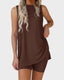 2 Piece Sleeveless Lounge Set with Biker Shorts