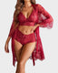 3-Piece Sheer Floral Lace Sleepwear Set