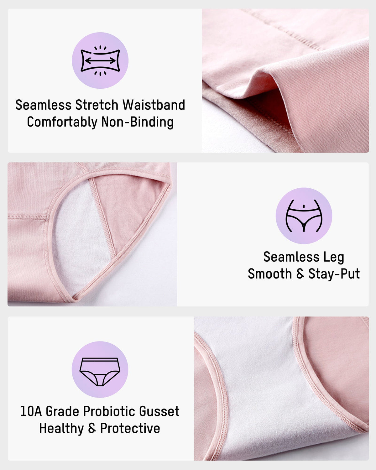360° Leak-Proof High-Waist Period Underwear (6 Pack)