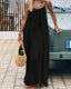 Women's Solid Color Backless Cami Dress