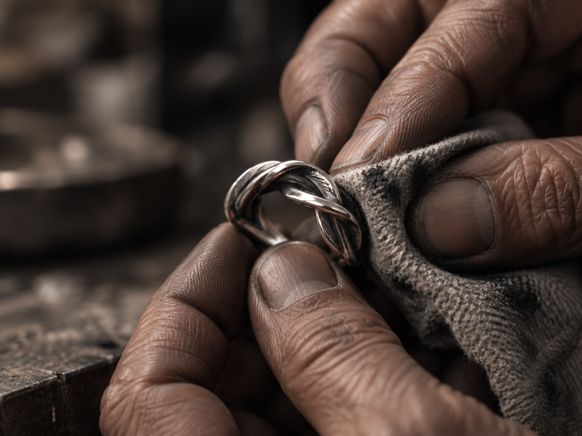 CAST IN SILVER.
FINISHED BY HAND.