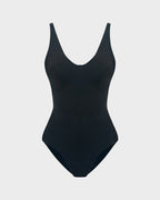 Plunge Lace-Up Corset Sculpting Swimsuit