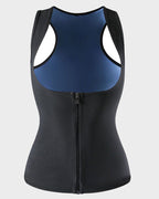 Open Bust Zipper Sauna Suit Tank Top