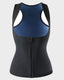 Open Bust Zipper Sauna Suit Tank Top