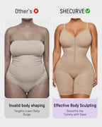Easyslide™ Front-Zip Mid-Thigh Shapewear