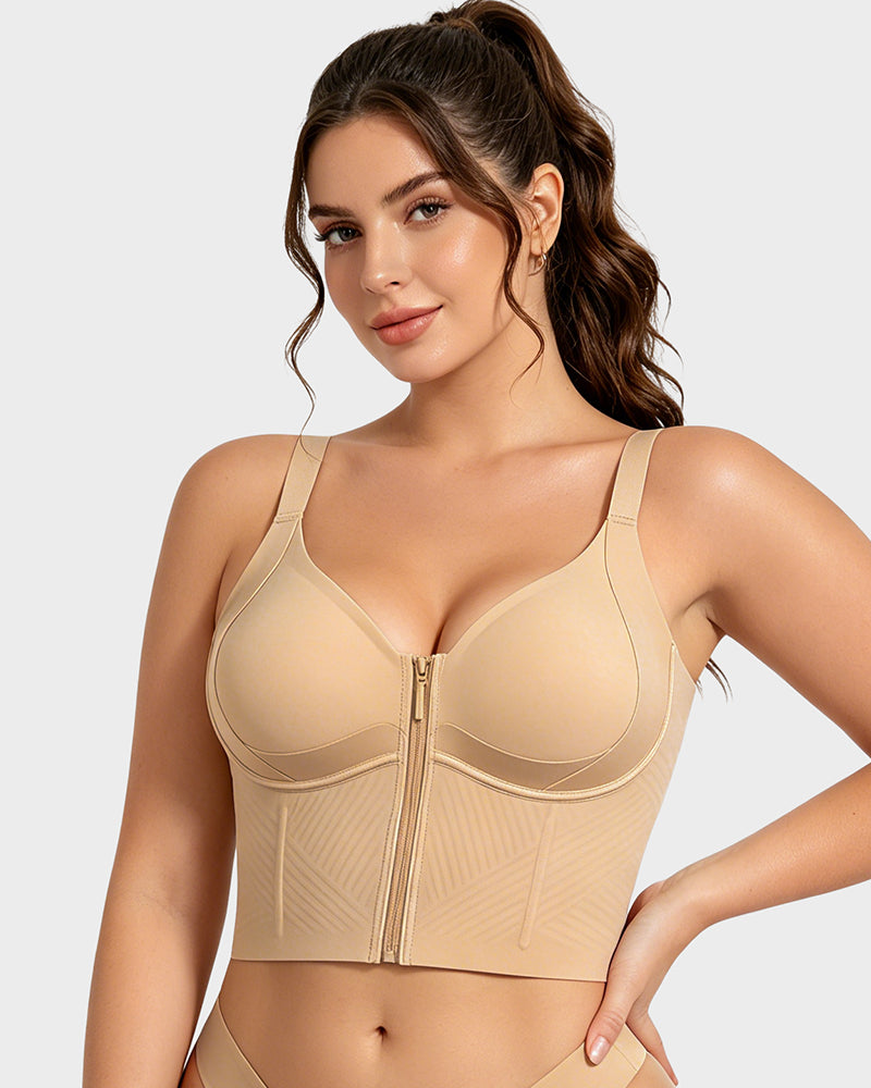 Anti-Gravity™ Zip-Front Shaping Longline Bra Main image