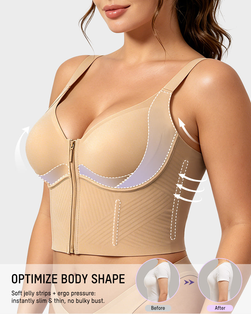 Anti-Gravity™ Zip-Front Shaping Longline Bra Secondary image