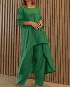 Asymmetric Cotton Loose Two-Piece Set