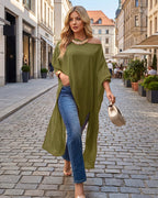 Asymmetric Off-Shoulder Batwing Top