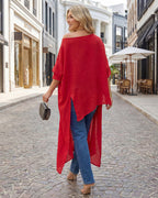 Asymmetric Off-Shoulder Batwing Top
