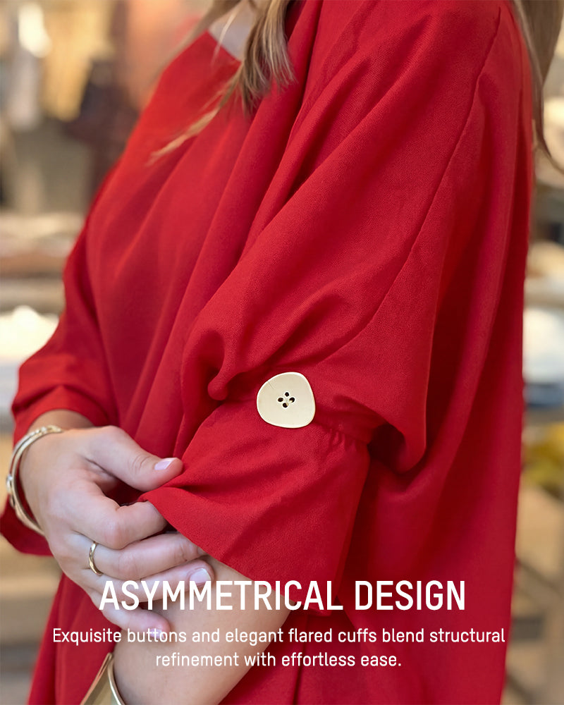 Asymmetric Off-Shoulder Batwing Top Secondary image