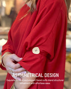 Asymmetric Off-Shoulder Batwing Top