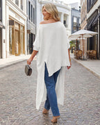 Asymmetric Off-Shoulder Batwing Top