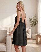 Backless Flowy Cami Lounge Dress