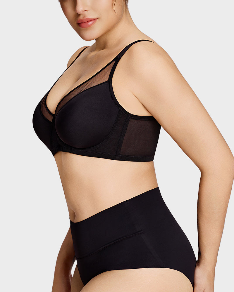 Breathable Mesh Minimizer Support Bra