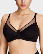 Breathable Mesh Minimizer Support Bra
