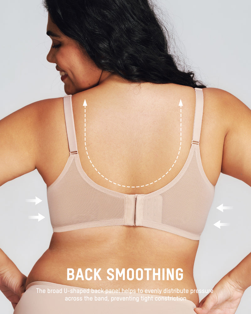 Breathable Mesh Minimizer Support Bra