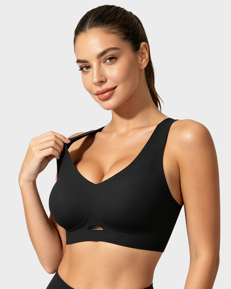 Breathable Cross-Back Wireless Sports Bra