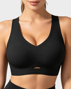 Breathable Cross-Back Wireless Sports Bra