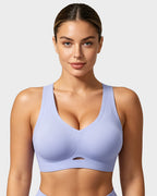 Breathable Cross-Back Wireless Sports Bra