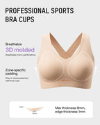 Breathable Cross-Back Wireless Sports Bra
