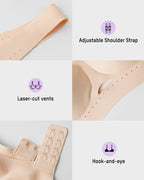 Breathable Cross-Back Wireless Sports Bra