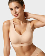 Breathable Cross-Back Wireless Sports Bra