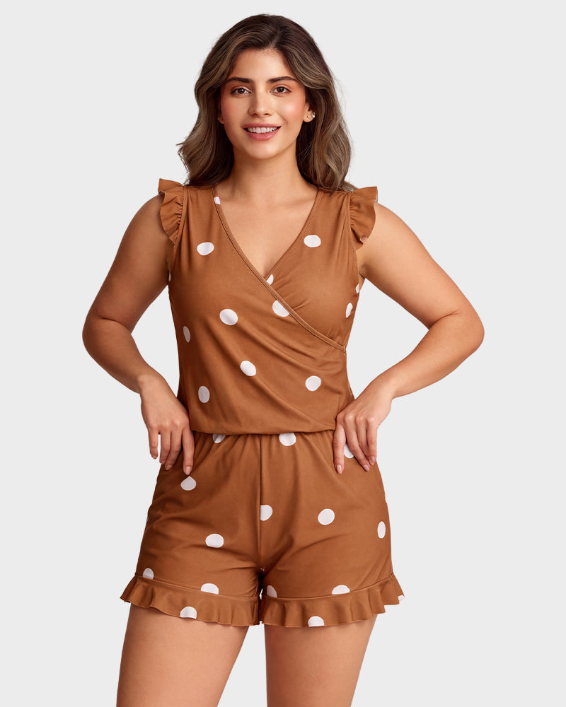 Built-in Bra Swim Romper