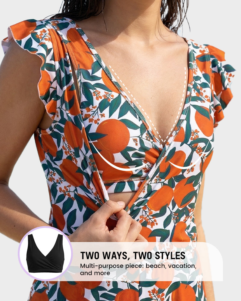 Built-in Bra Swim Romper Secondary image