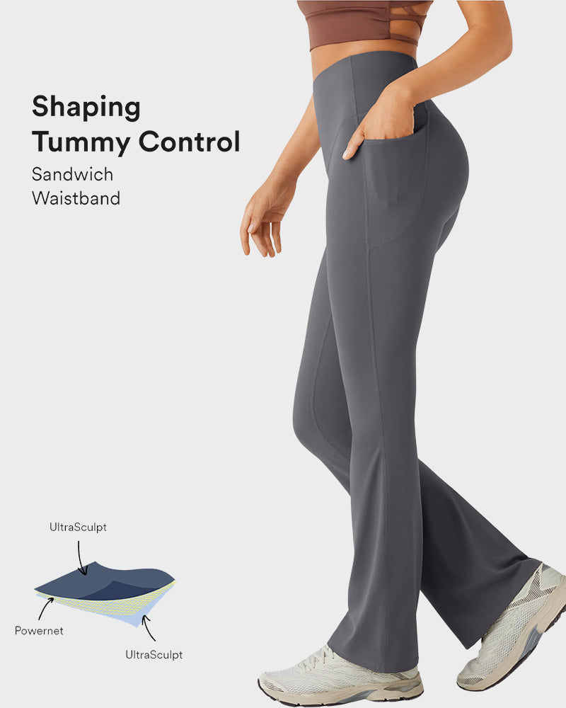 Butt-Lifting High Waist Bootcut Yoga Leggings Secondary image