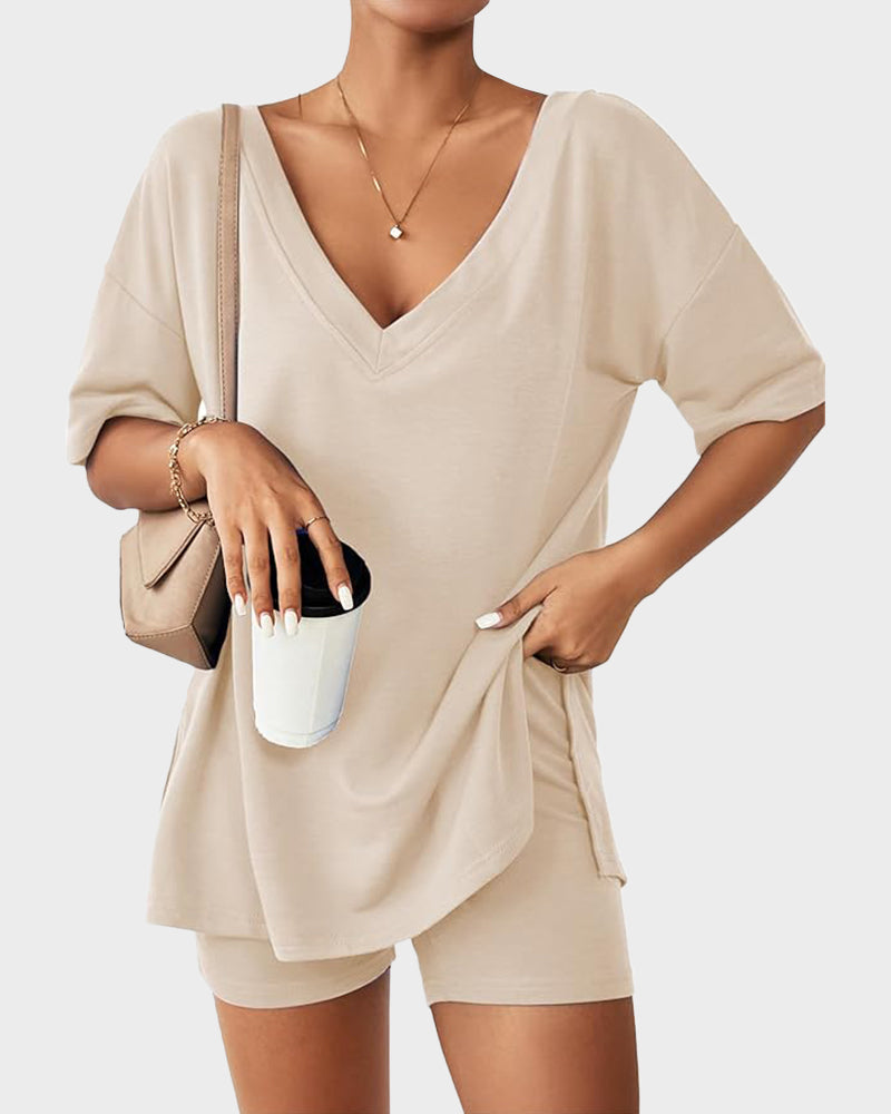 Casual Vibe Comfy Oversized 2-Piece Lounge Set Main image
