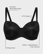 Comfort Push Up Unlined Bra with Removable Straps