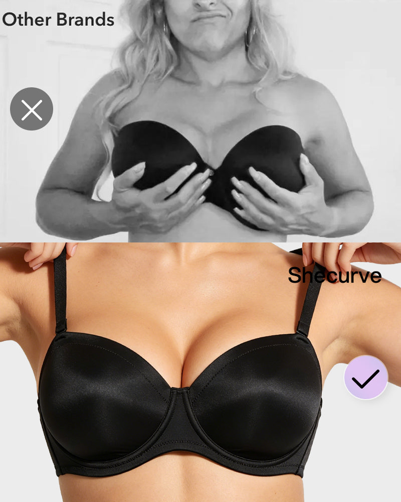 Comfort Push Up Unlined Bra with Removable Straps