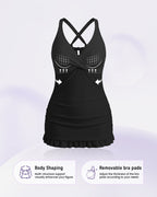 Deep V Cross-Back Ruched One-Piece Swimsuit