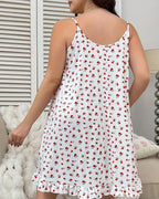 Ditsy Floral Lace-Trimmed Cami Sleep Dress