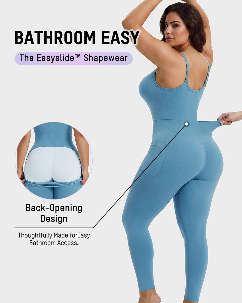 Easyslide™ Deep V Front Zip Full Body Shaper Secondary image