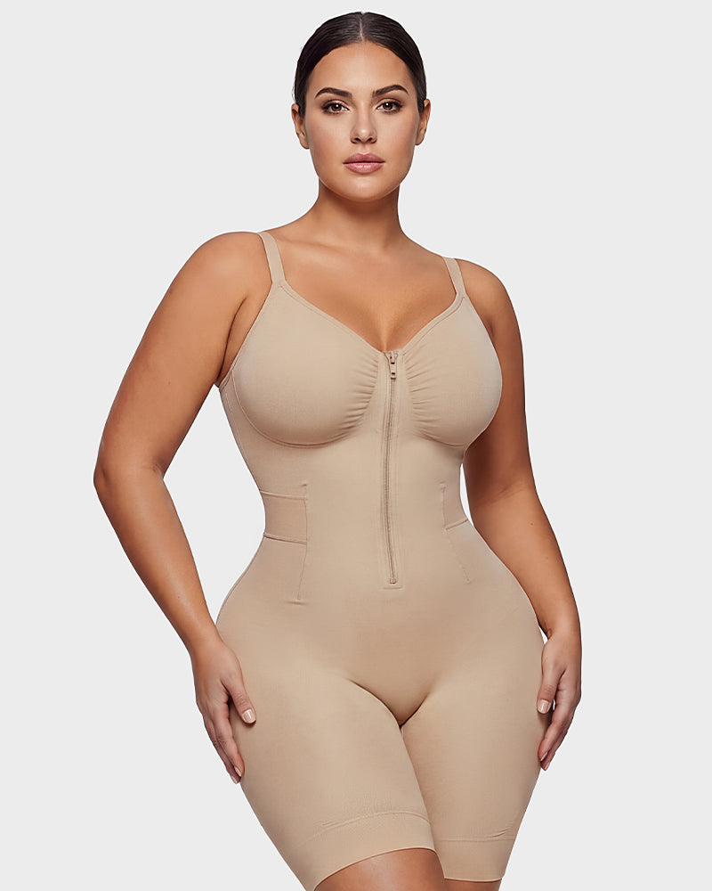 Easyslide™ Front-Zip Mid-Thigh Shapewear Main image