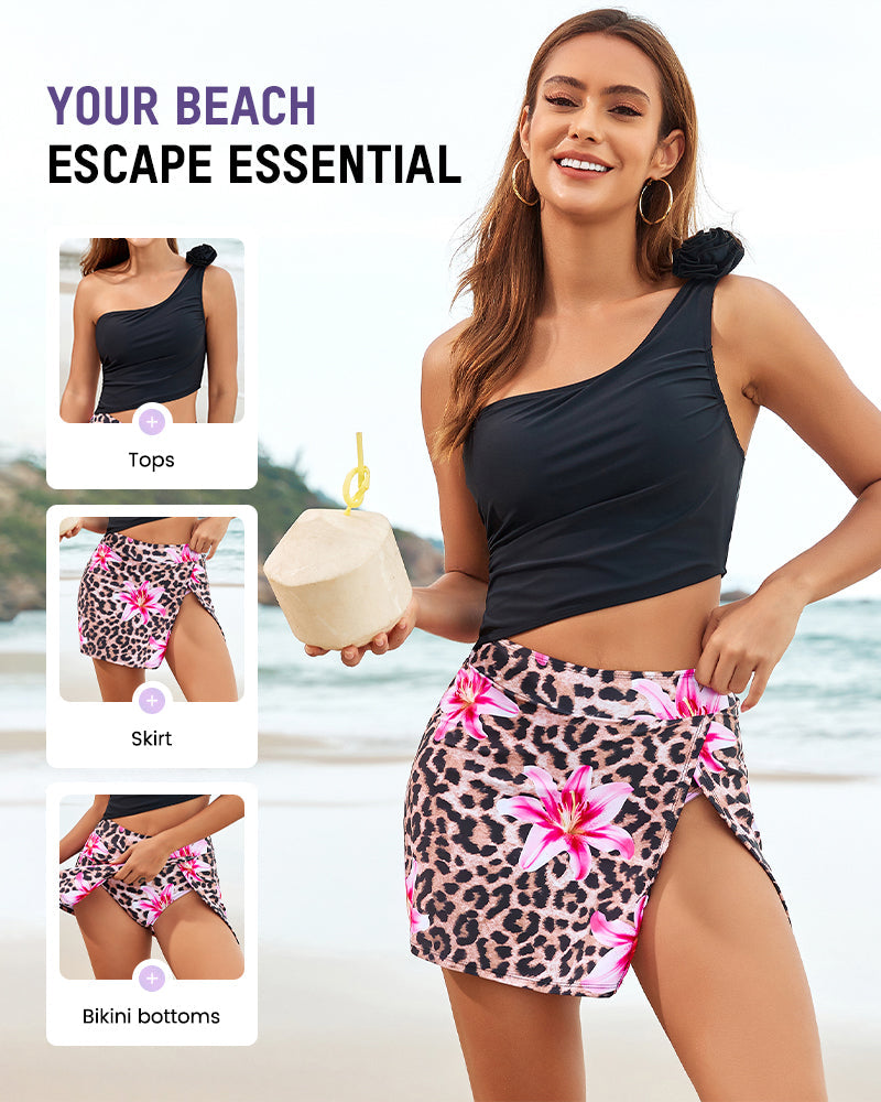 Floral One-Shoulder Cut-Out Swimdress Secondary image