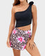 Floral One-Shoulder Cut-Out Swimdress