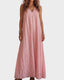 Flowy Boho V-Neck Halter Maxi Dress