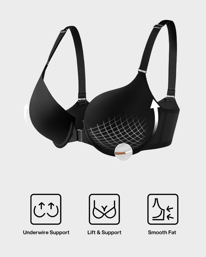 Front Closure Push-Up Lift Bra