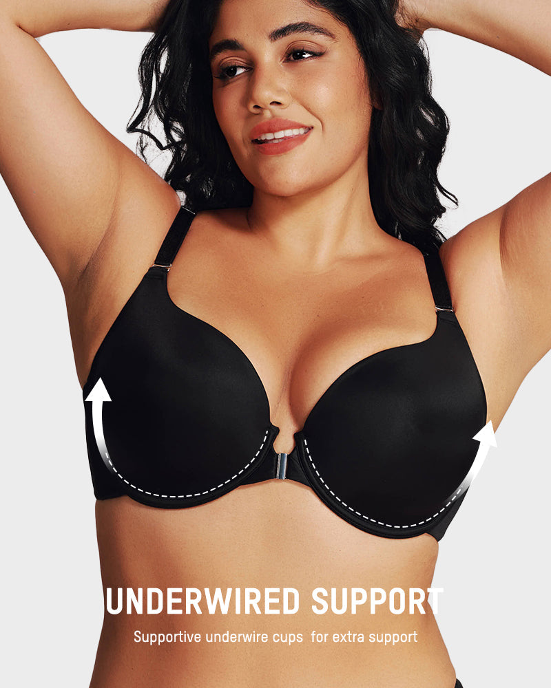 Front Closure Push-Up Lift Bra